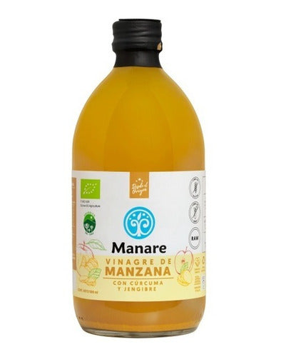 Manare- Vinagre De Manzana Cúrcuma Y Jengibre 500 Ml