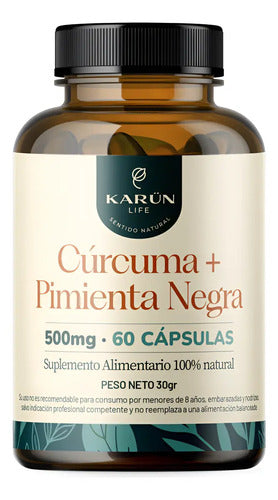 Karun Life - Curcuma+Pimienta 60 Cápsulas 