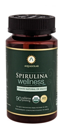 Aquasolar - Spirulina Wellness 90 Tabletas 100% Orgánicas
