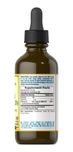 Puritan´s Pride - Vitaminas D3 5000 Ui (125mcg) Líquido