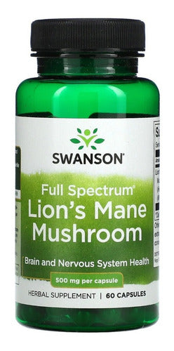 Hongos Lion's Mane Lion's Mane 500 Mg 60 Cápsulas Swanson