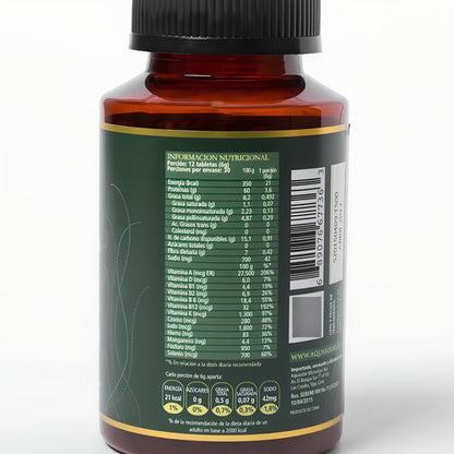Aquasolar Spirulina Sports 360 Tabletas 100 % Organicas