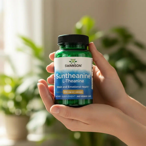 Swanson - Suntheanine L-teanina 200mg 60 Cápsulas Sin Sabor