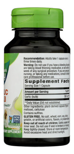 Natures Way - Garlic Bulbo De Ajo 580mg 100 Capsulas Veg N/a