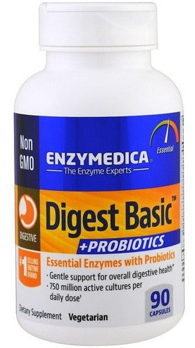 Enzymas - Digest Basic + Probioticos 90 Capsulas