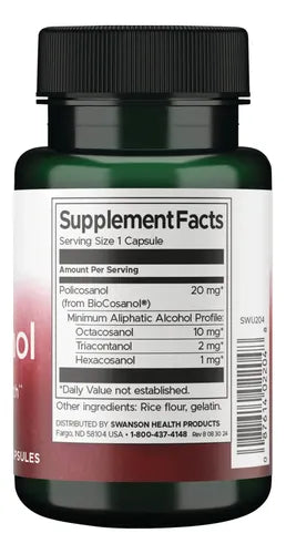 Swanson- Policosanol 20mg 60capsulas Ninguno