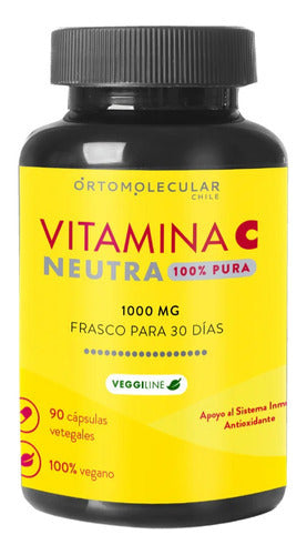 Ortomolecular -Vitamina C Neutra 1.000 Mg 90 Cápsulas 