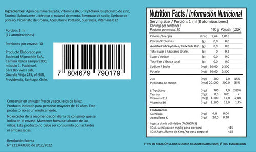Bio Swiss - Not Sugar,  Control Del Apetito 30 Porciones