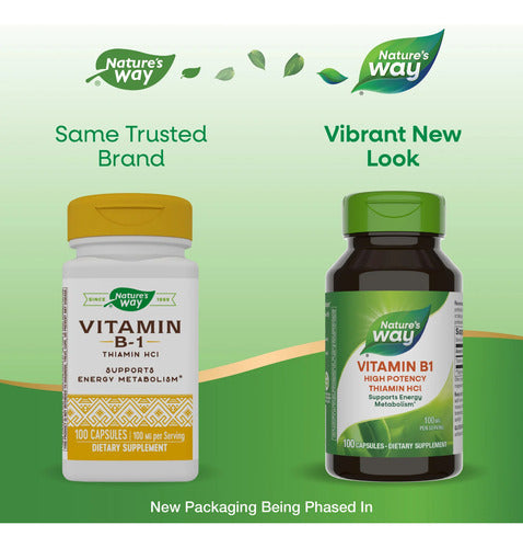 Natures Way - Tiamina Hci + Vitamina B1 100mg 100 Caps N/a