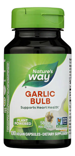 Natures Way - Garlic Bulbo De Ajo 580mg 100 Capsulas Veg N/a