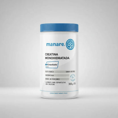 Manare- Creatina Monohidratada 300gr Creavitalis Alta Pureza 