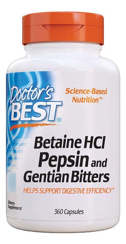 Clorhidrato De Betaína Hcl Usa Importado, 120 Cápsulas, Original