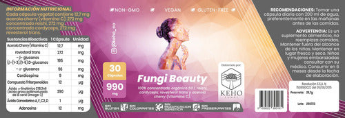 Keho Fungi- Fungi Beauty 990 Miligramos 30 Cápsulas