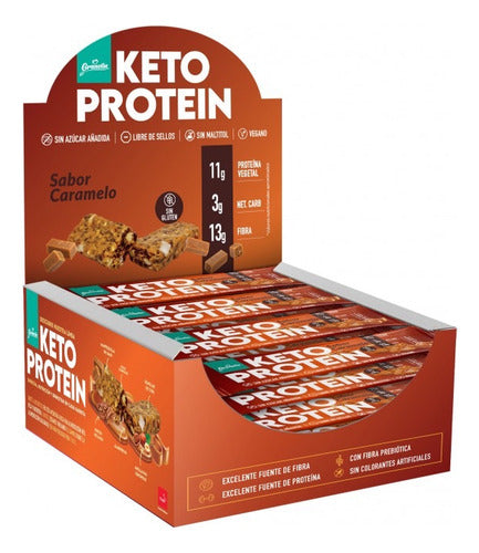 Granolín - Barras Keto Protein Caramelo 40 Gr - 16 uds