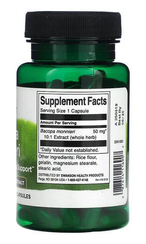 Swanson- Bacopa Monnieri 50mg 90capsulas