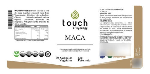 Touch Of Synergy- Maca 900mg 90 Capsulas