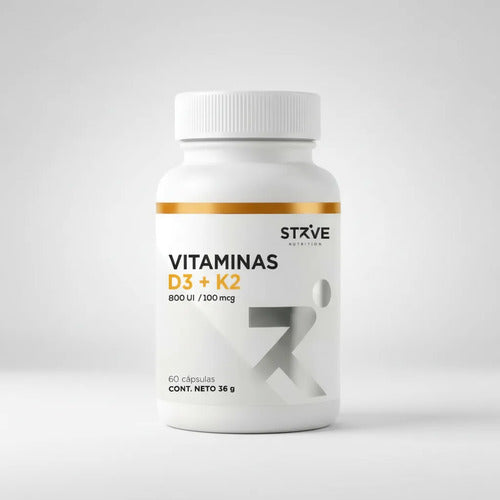 Strive  Nutrition- Vitamina D3 + K2 60 capsulas 