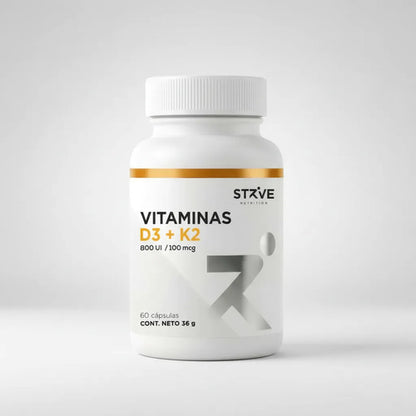 Strive  Nutrition- Vitamina D3 + K2 60 capsulas 
