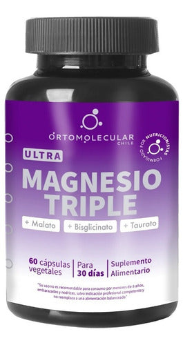 Ortomolecular- Ultra Magnesio Triple 60 Cápsulas