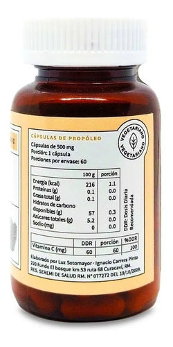 Del Alba - Propóleo Vitamina C 500 Mg  60 Caps