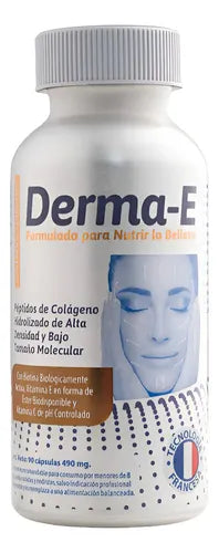 Derma-e Colágeno Hidrolizado, Biotina Activa, Vitamina E, Vitamina C. Vital & Young Belleza Y Piel. Cápsulas. Sin Sabor