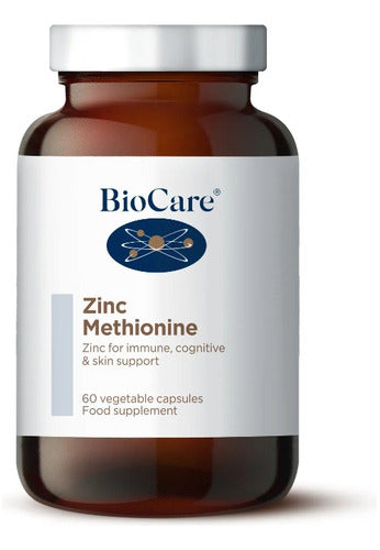 Biocare Zinc Metionina Inmunidad Piel Fertilidad 60 Capsulas Sabor Sin Sabor