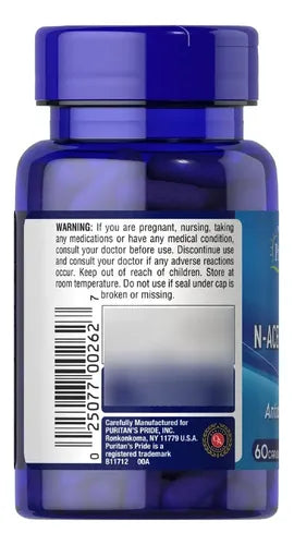 Puritans Pride- Nac 600mg 60capsulas Ninguno