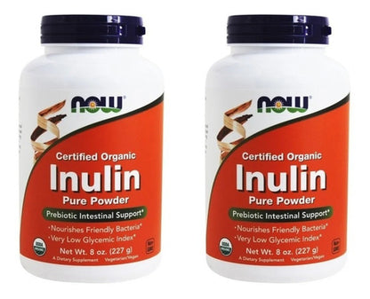 Now - Inulina Organica Certificada 227 Gr X2 Unidades