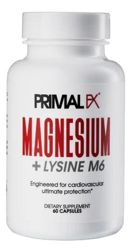 Primal Fx - Magnesio Magnesium + Lysine M6 60caps Sin Sabor