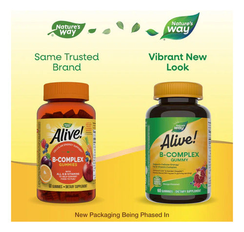 Natures Way Alive B-complex Complejo B Gomitas 60 Unidades Mango