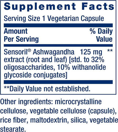 Life Extension Ashwagandha Optimizada Patentada 60 Cáps