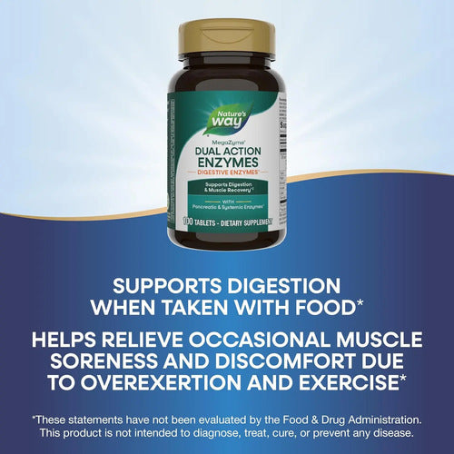 Natures Way Enzymas Digestivas Pancreáticas Y Sistémicas 100 Sin Sabor