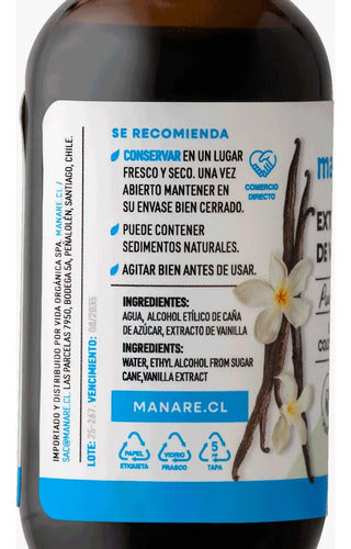Manare- Extracto De Vainilla Puro 59ml
