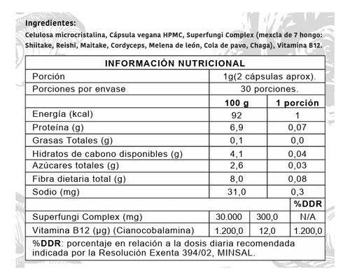 Be Healthy- Fungi Blend 60 Cápsulas 