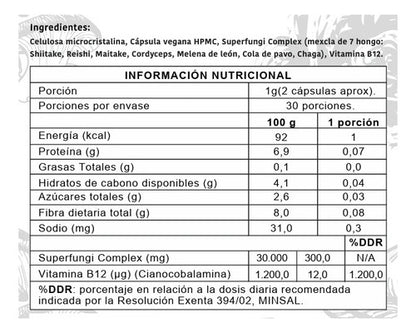 Be Healthy- Fungi Blend 60 Cápsulas 