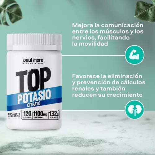 Paul More- Top Potasio 1100mg 120 Cápsulas