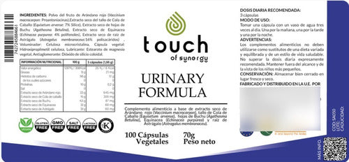 Touch Of Synergy - Urinary Formula 70g 100 Caps