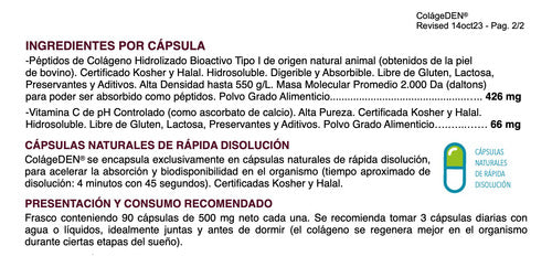 Vital Young - Colageden Colageno Hidrolizado 90 Caps