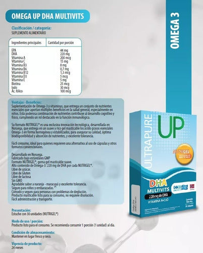 Newscience -  Gomitas Omega Up Dha  Multivitaminas 30 Unid