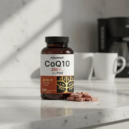 Suplemento Naturebell Coq10 Ubiquinona De 200 Mg Con Pqq 240 Sin Sabor