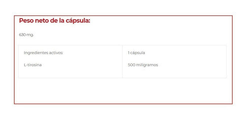 Real Pharm - L-tirosina 90 Capsulas 500mg 