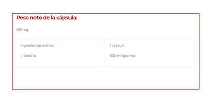 Real Pharm - L-tirosina 90 Capsulas 500mg 