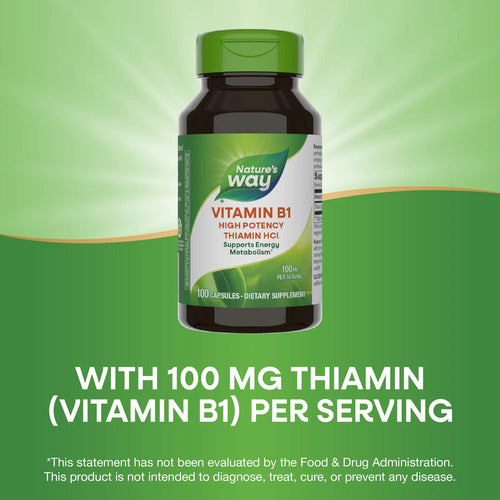 Natures Way - Tiamina Hci + Vitamina B1 100mg 100 Caps N/a