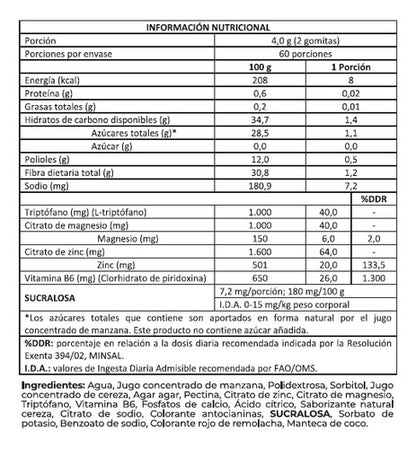 Foodtech - Sleep Gomitas (triptofano, B6, Zinc Y Magnesio)