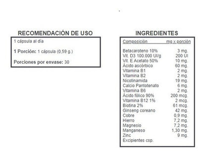 Multivitaminico Vitday Senior (en Estuche Con 30 Cápsulas)