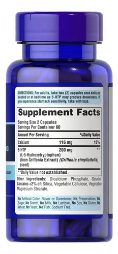 Puritans Pride - 5-htp  100mg 120 Cápsulas Sin Sabor