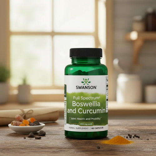 Swanson- Boswellia Curcumina movilidad y articulaciones  60capsulas