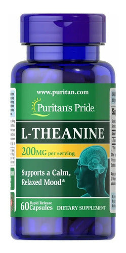 Puritan's Pride - L-teanina 200mg 60 Cápsulas 
