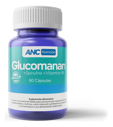 ANC- Glucomanan + Spirulina + Vitamina B6 60cápsulas