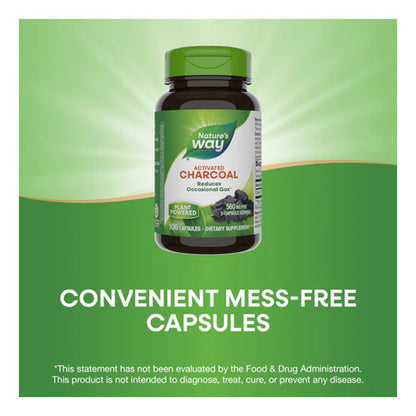 Natures Way - Carbón Activo 560mg 100 Capsulas N/a